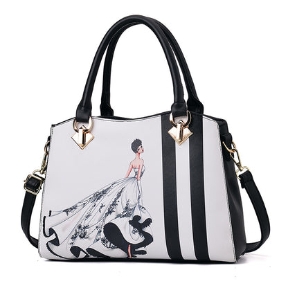 Korean Style Printed Handbag