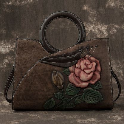 Handmade Contrasting Leather Handbag