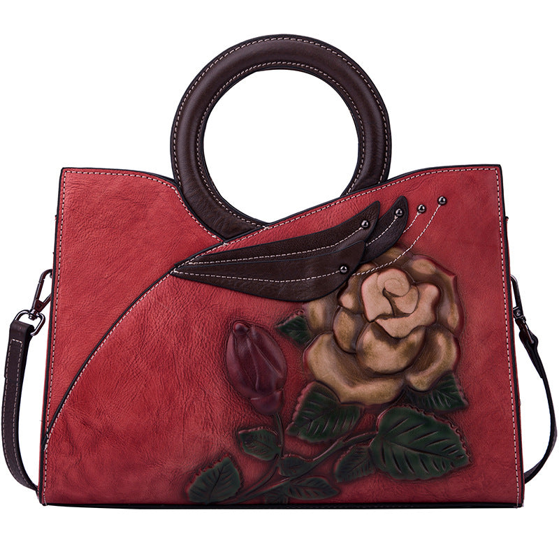 Handmade Contrasting Leather Handbag