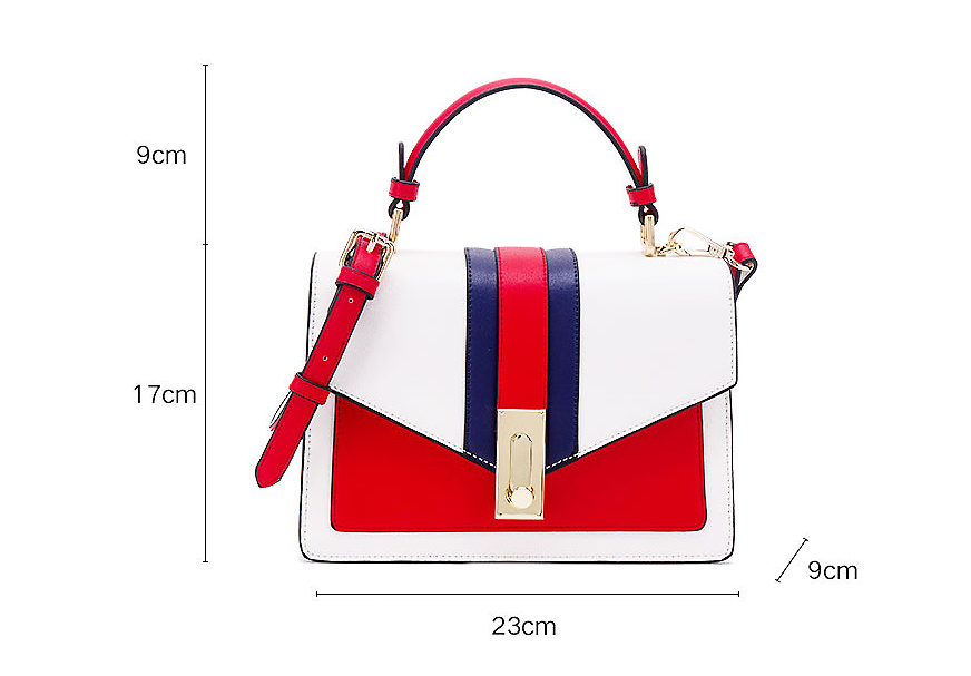 Color-block Square Handbag