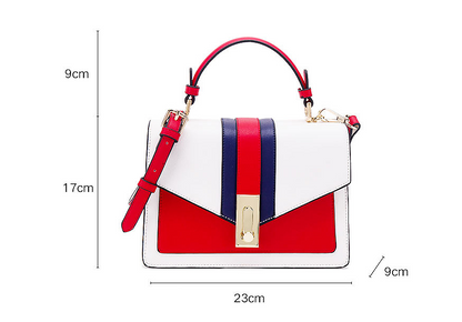 Color-block Square Handbag