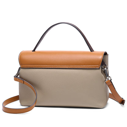 Stylish Contrasting Leather Handbag